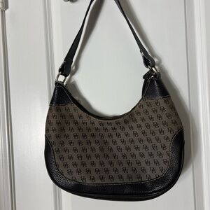 Dooney & Bourke Monogram Black and Brown Shoulder Bag